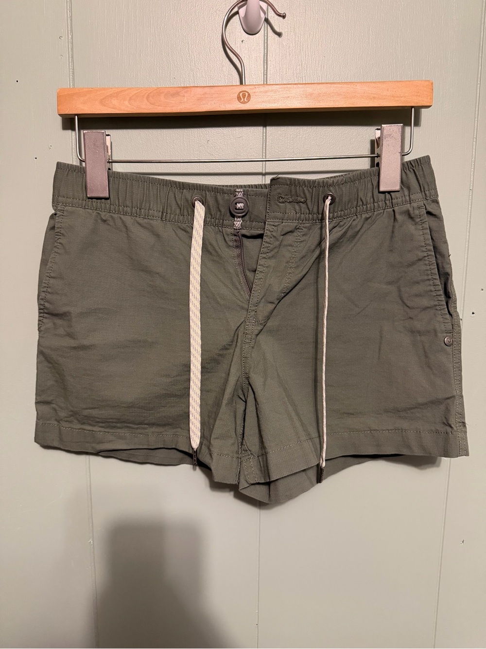 Vuori Olive Green Drawstring Athletic Shorts